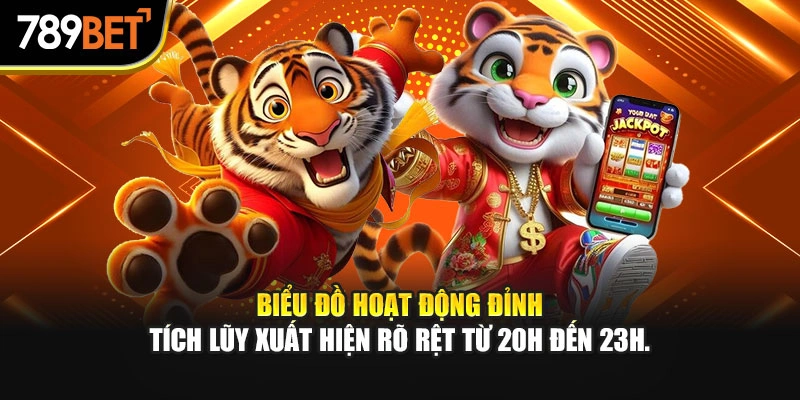 Biểu đồ hoạt động đỉnh tích lũy xuất hiện rõ rệt từ 20h đến 23h.